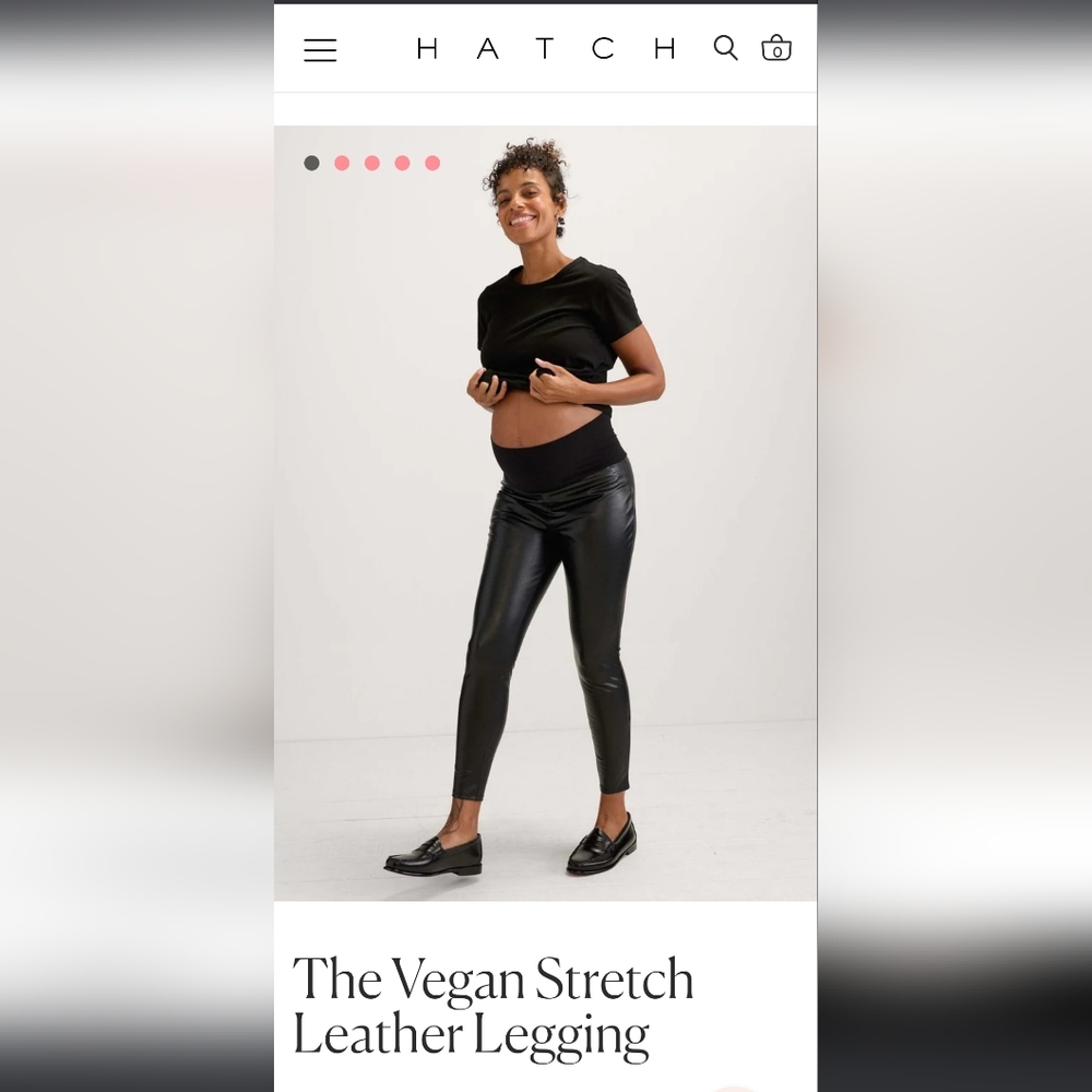 THE VEGAN STRETCH LEATHER LEGGING BY HATCH NWT!
